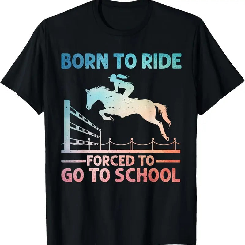 100% Cotton Horse Racing Art For  Boys Girls Horse Lover Equestrian T-Shirt Hoodie, Sweatshirt | HypeCrazeTee.com
