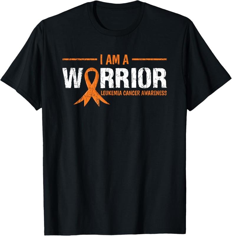 100% Cotton I Am A Warrior Leukemia Awareness Happy Ribbon Graphic T-Shirt Hoodie, Sweatshirt | HypeCrazeTee.com