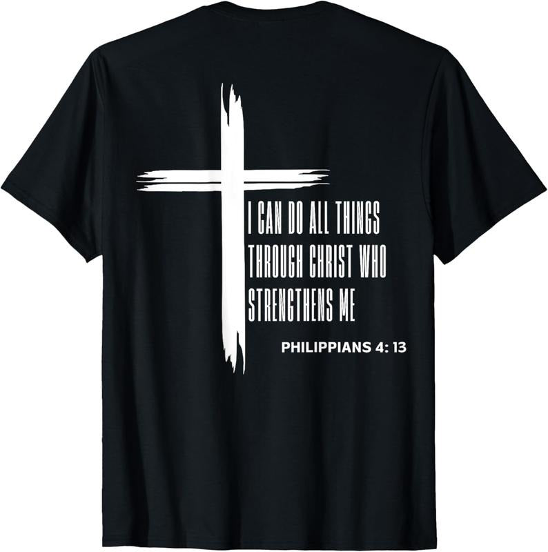 100% Cotton I Can Do All Things Through Christ Who Strengthens Me (back) T-Shirt Hoodie, Sweatshirt | HypeCrazeTee.com