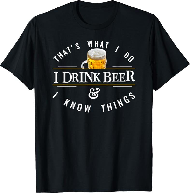100% Cotton I Drink and I Know Things Funny IPA or Craft Beer Logo Shirt T-Shirt Hoodie, Sweatshirt | HypeCrazeTee.com