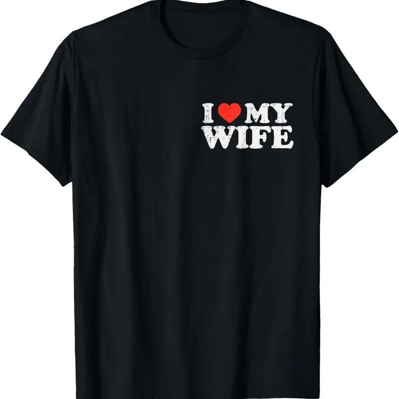 100% Cotton I Heart Love My Wife Retro Vintage Valentine's Day Lover T-Shirt Hoodie, Sweatshirt | HypeCrazeTee.com