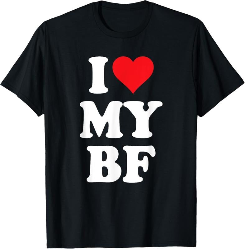 100% Cotton I Heart My BF Valentine's Day For Boyfriend Best I Love BF T-Shirt Hoodie, Sweatshirt | HypeCrazeTee.com