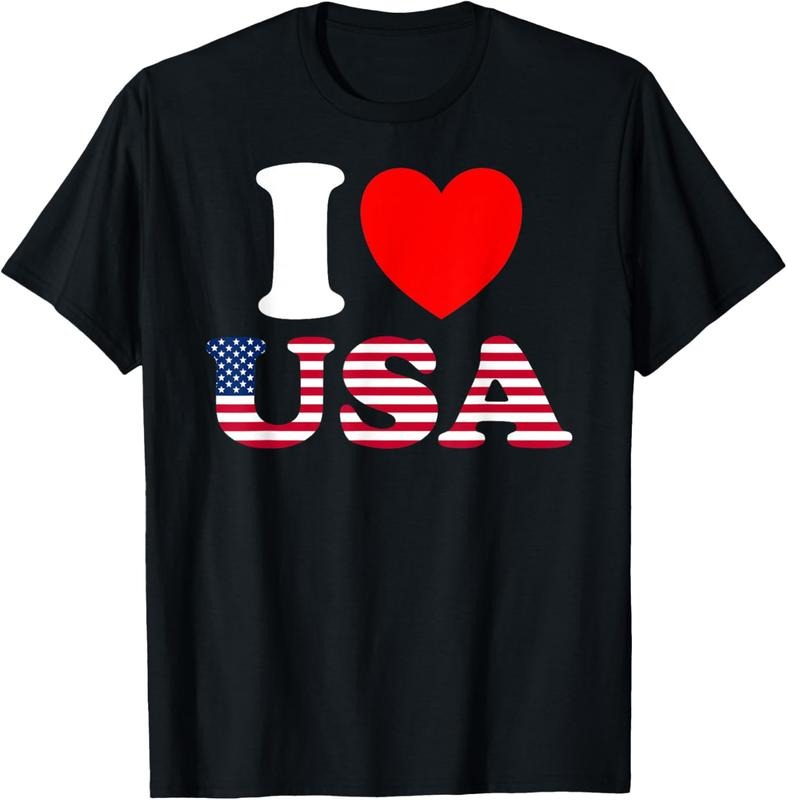 100% Cotton I Heart USA, I Love USA - Fun United States of America T-Shirt Hoodie, Sweatshirt | HypeCrazeTee.com