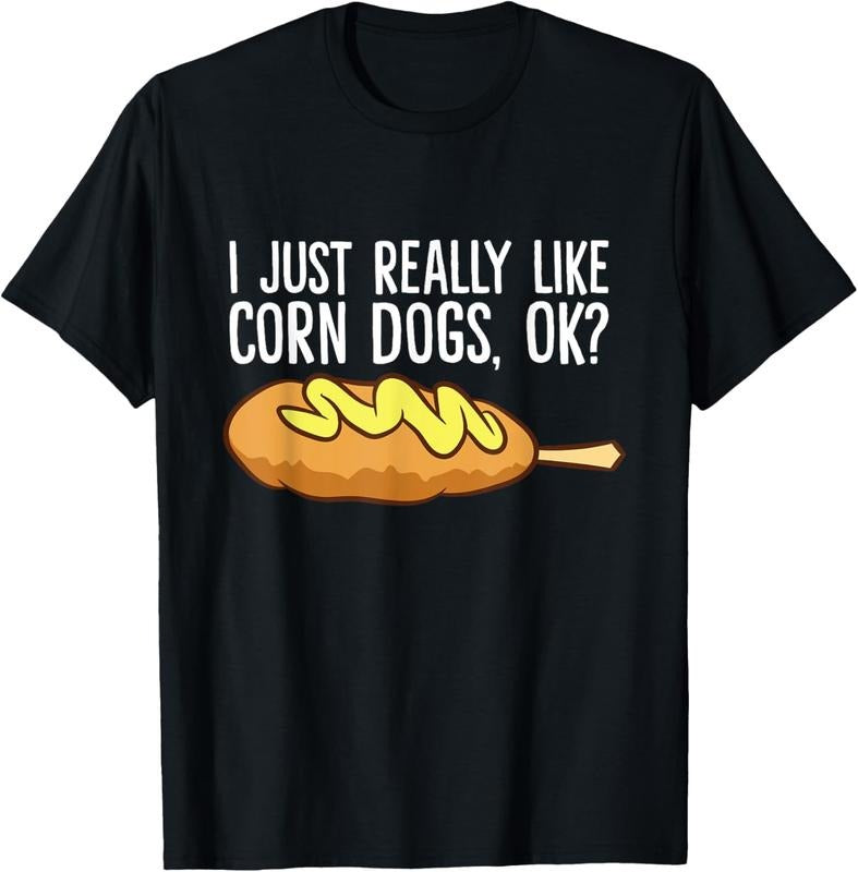 100% Cotton I Just Really Like Corn Dogs, Ok Love Corndogs T-Shirt Hoodie, Sweatshirt | HypeCrazeTee.com