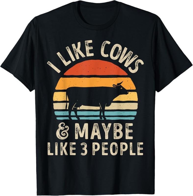 100% Cotton I Like Cows And Maybe Like 3 People Cow Farm Farmer Retro T-Shirt Hoodie, Sweatshirt | HypeCrazeTee.com