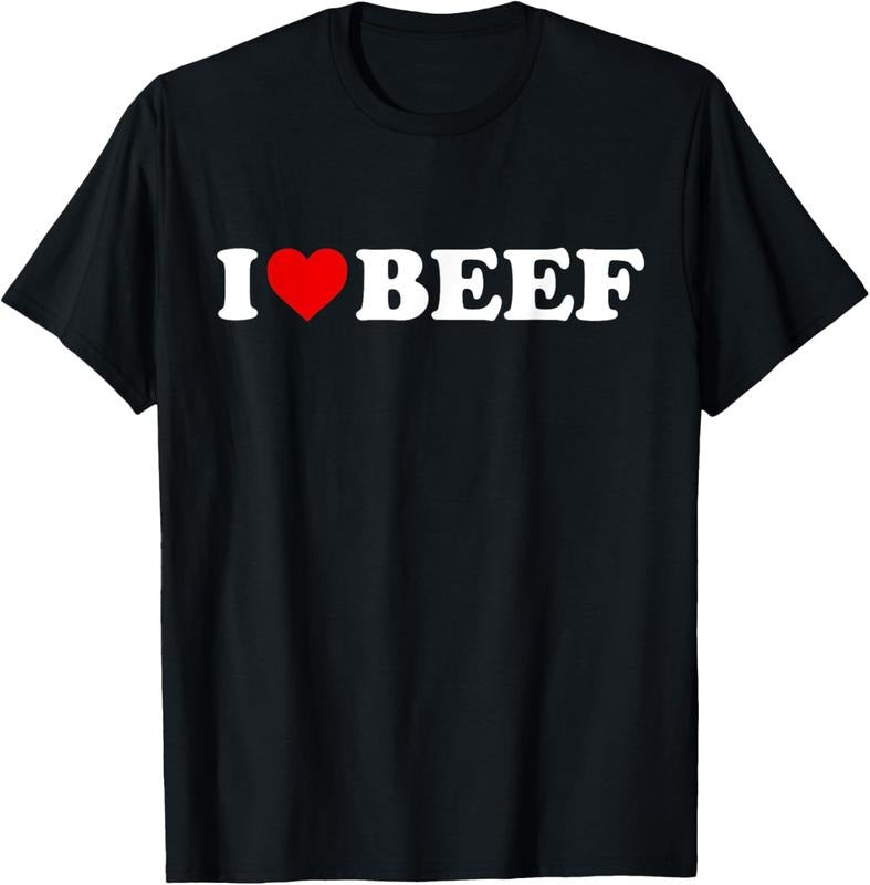 100% Cotton I Love Beef - Heart T-Shirt Hoodie, Sweatshirt | HypeCrazeTee.com