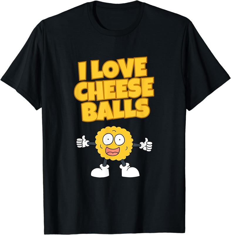 [100% Cotton]I Love Cheese Balls Cute Snack Enthusiast Art T-Shirt Hoodie, Sweatshirt | HypeCrazeTee.com