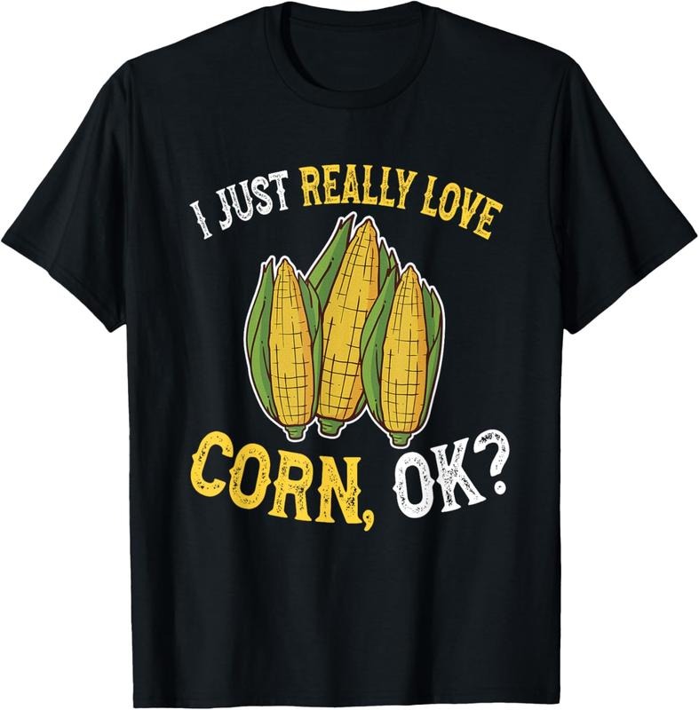100% Cotton I Love Corn OK - Cute and Funny Corn on the Cob T-Shirt Hoodie, Sweatshirt | HypeCrazeTee.com