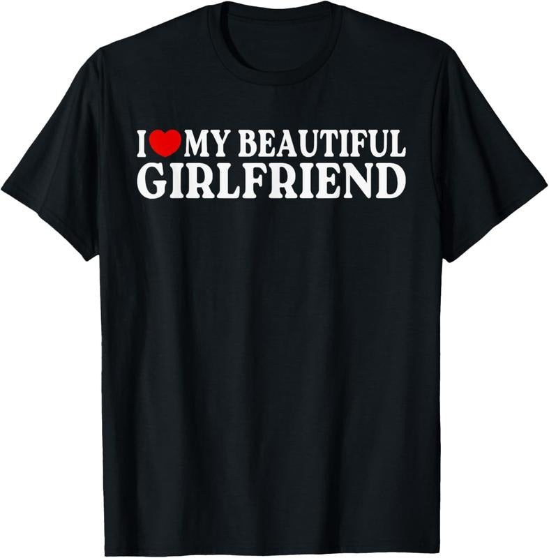 100% Cotton I Love Heart My Beautiful Girlfriend | MR & MRs His & Her T-Shirt Hoodie, Sweatshirt | HypeCrazeTee.com