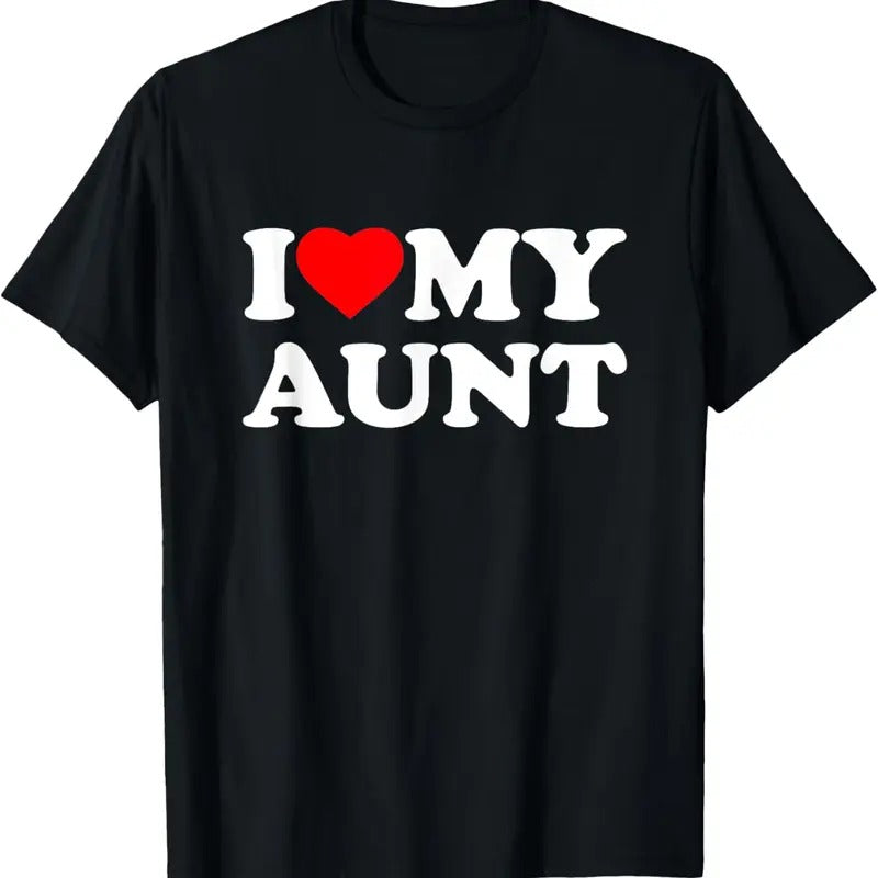 100% Cotton I Love My Aunt Heart Family T-Shirt Hoodie, Sweatshirt | HypeCrazeTee.com
