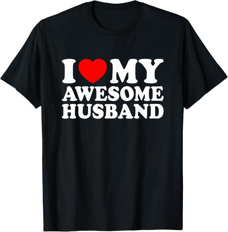 100% Cotton I Love My Awesome Husband T-Shirt Hoodie, Sweatshirt | HypeCrazeTee.com