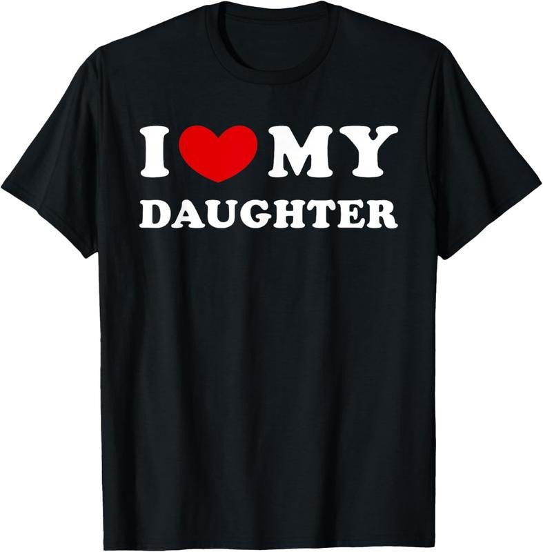 100% Cotton I Love My Daughter I Heart My Daughter T-Shirt Hoodie, Sweatshirt | HypeCrazeTee.com