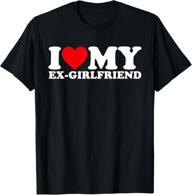 100% Cotton I Love My Ex-Girlfriend I Heart My Ex-Girlfriend GF Matching T-Shirt Hoodie, Sweatshirt | HypeCrazeTee.com