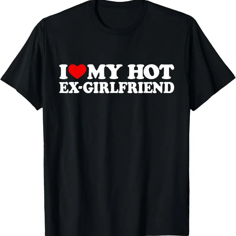 100% Cotton I Love My Hot Ex Girlfriend Shirt I Red Heart My Hot Ex Gf T-Shirt Hoodie, Sweatshirt | HypeCrazeTee.com
