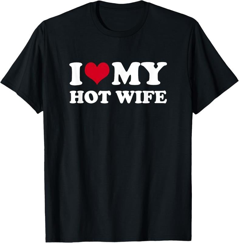 100% Cotton I Love My Hot Wife T-Shirt Hoodie, Sweatshirt | HypeCrazeTee.com