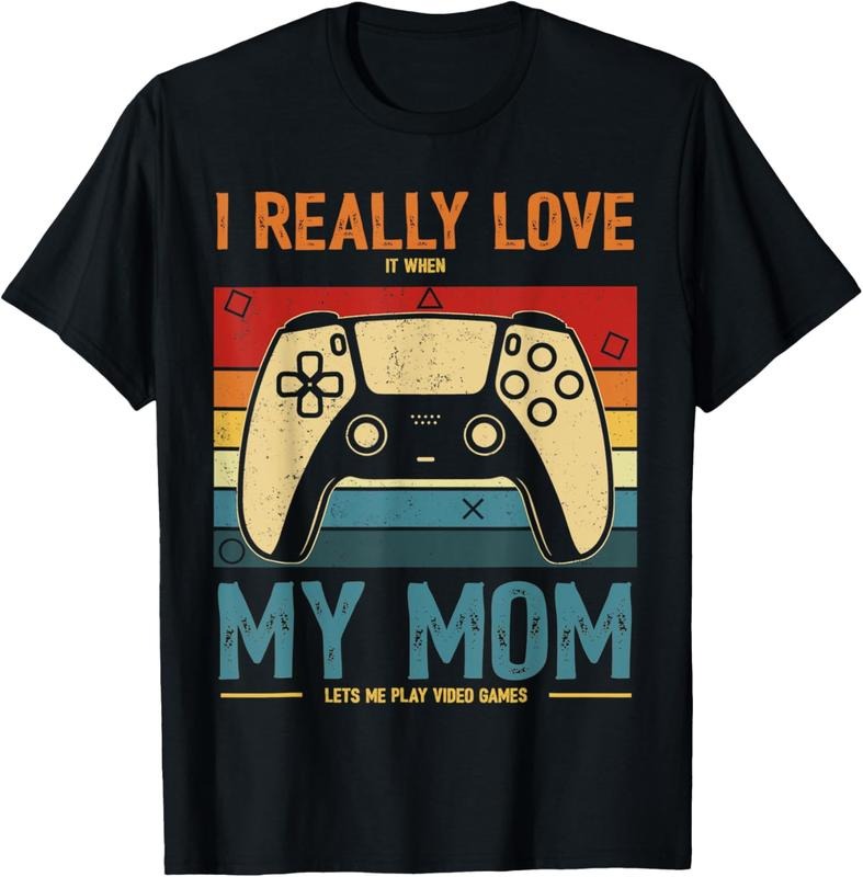 100% Cotton I Really Love It When My Mom Lets Me Play Video Games Game T-Shirt Hoodie, Sweatshirt | HypeCrazeTee.com