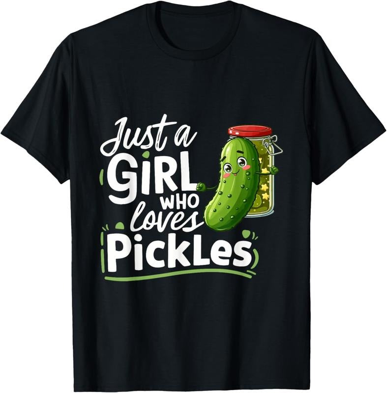 100% Cotton I'm Just A Girl Who Loves Pickles For Funny Pickle Lovers T-Shirt Hoodie, Sweatshirt | HypeCrazeTee.com