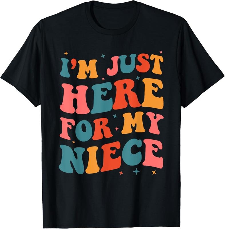 100% Cotton I'm Just Here For My Niece T-Shirt Hoodie, Sweatshirt | HypeCrazeTee.com