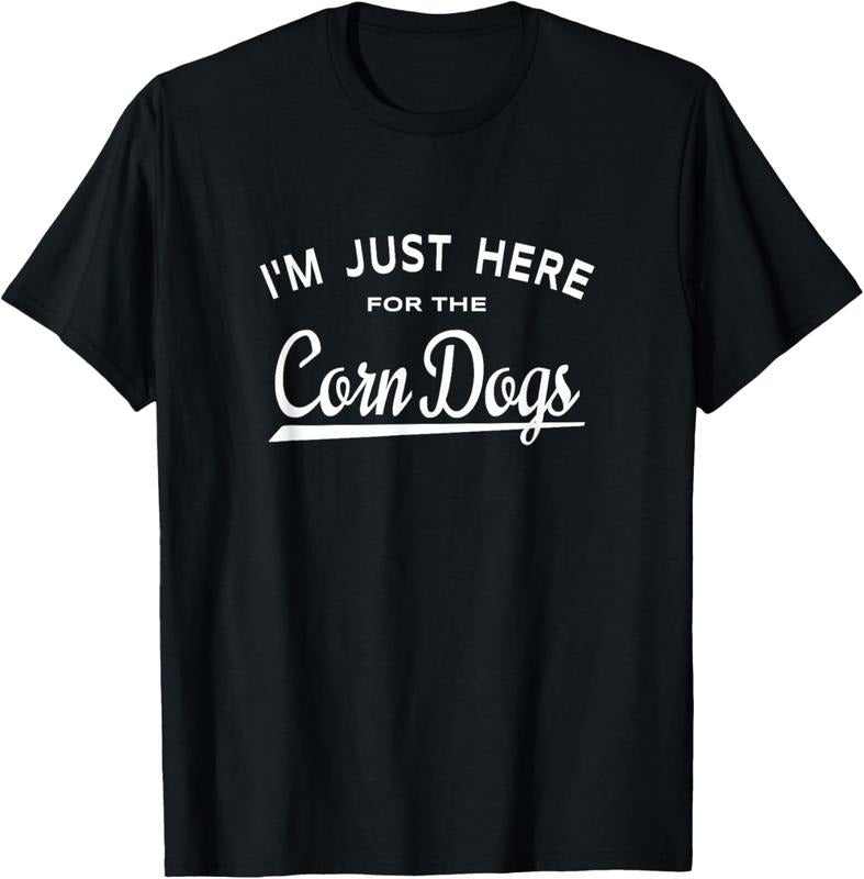100% Cotton I'm Just Here For The Corn Dogs - Corn Dog Lover T-Shirt Hoodie, Sweatshirt | HypeCrazeTee.com