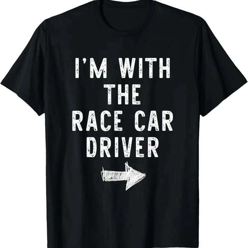 100% Cotton I'm With Race Car Driver Costume Halloween Couple RaceCar T-Shirt Hoodie, Sweatshirt | HypeCrazeTee.com