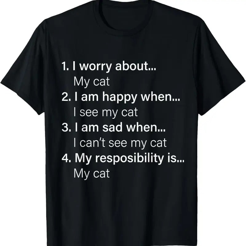 100% Cotton I'm care about my cat because this is my responsibility T-Shirt Hoodie, Sweatshirt | HypeCrazeTee.com