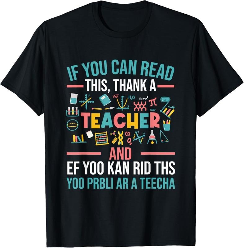 100% Cotton If You Can Read This Thank A Teacher - Funny Teacher T-Shirt Hoodie, Sweatshirt | HypeCrazeTee.com
