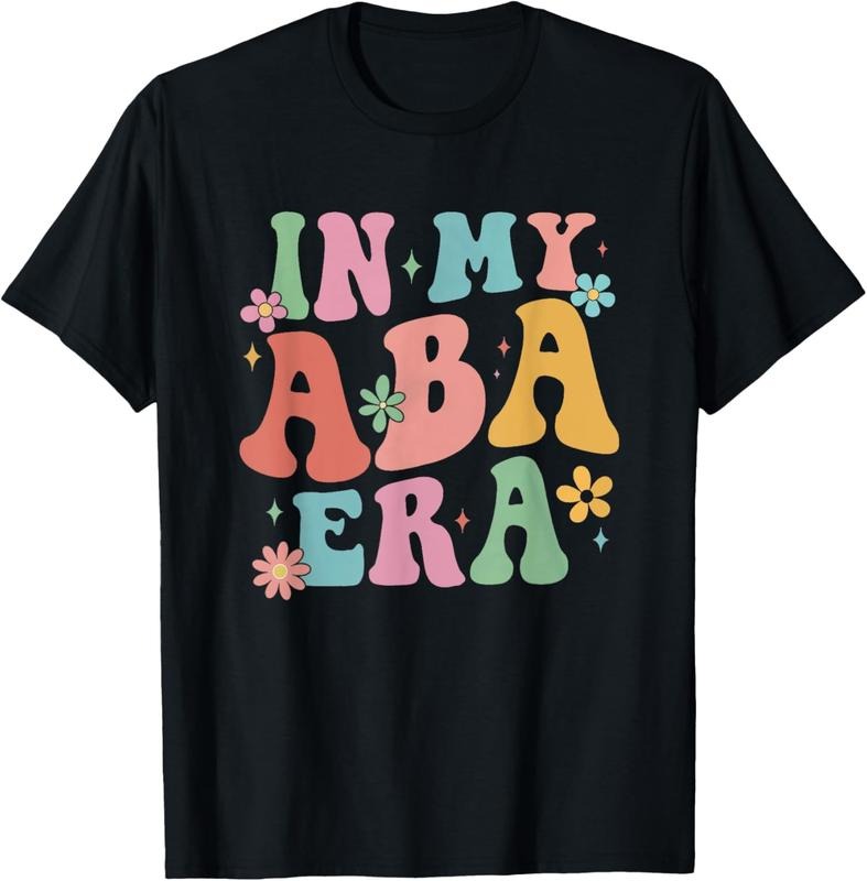 100% Cotton In My Aba Era Retro Applied Behavior Analyst ABA Therapist T-Shirt Hoodie, Sweatshirt | HypeCrazeTee.com
