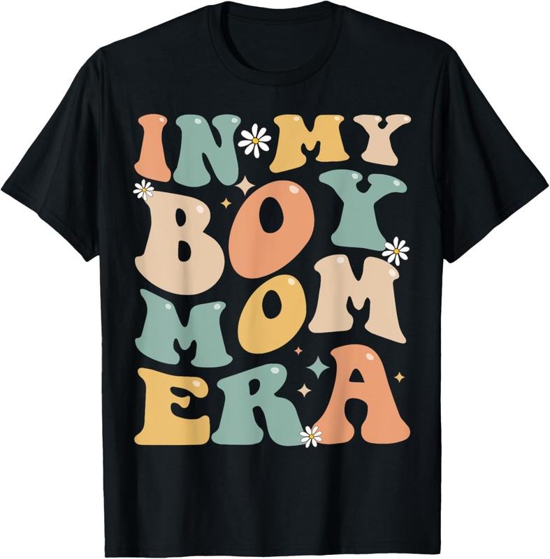 100% Cotton In My Boy Mom Era Groovy Mom Of Boys Gifts Funny Mothers Day T-Shirt Hoodie, Sweatshirt | HypeCrazeTee.com