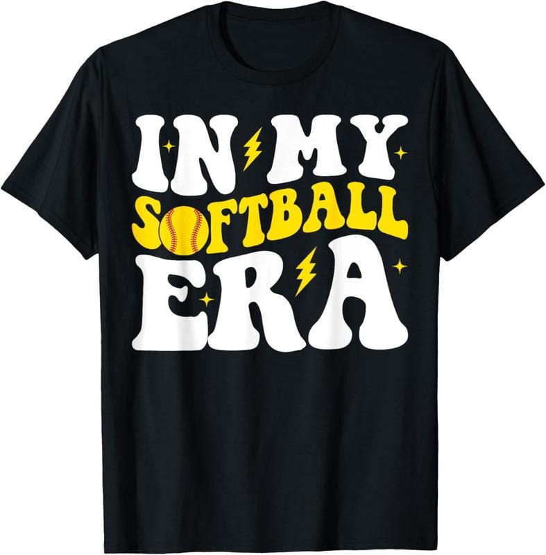 100% Cotton In My Softball Era Groovy Softball Girls T-Shirt Hoodie, Sweatshirt | HypeCrazeTee.com