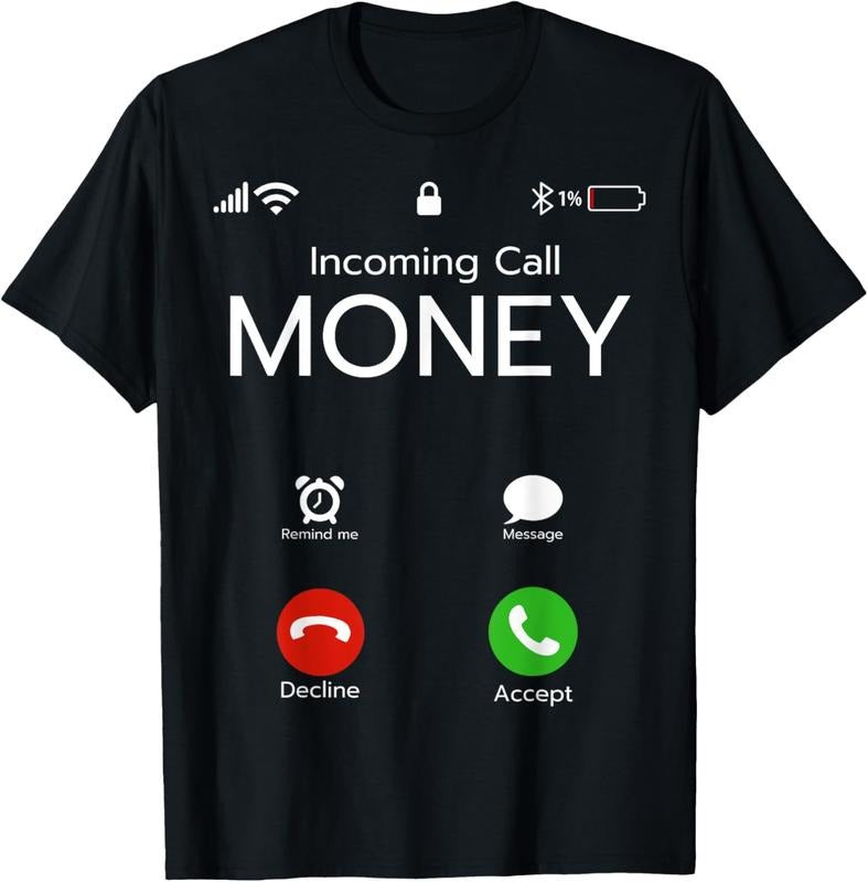 100% Cotton Incoming Call Money Is Calling Funny Hustler Cash Phone T-Shirt Hoodie, Sweatshirt | HypeCrazeTee.com