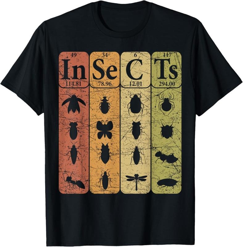 100% Cotton Insects Periodic Table Elements Entomologist Retro Bugs T-Shirt Hoodie, Sweatshirt | HypeCrazeTee.com