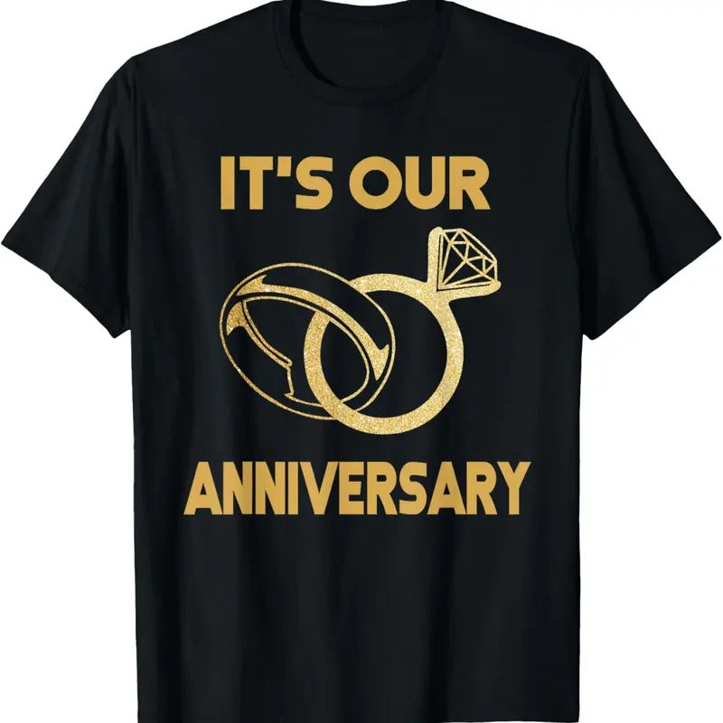100% Cotton It'S Our Anniversary Wedding Love you Wife Husband T-Shirt Hoodie, Sweatshirt | HypeCrazeTee.com