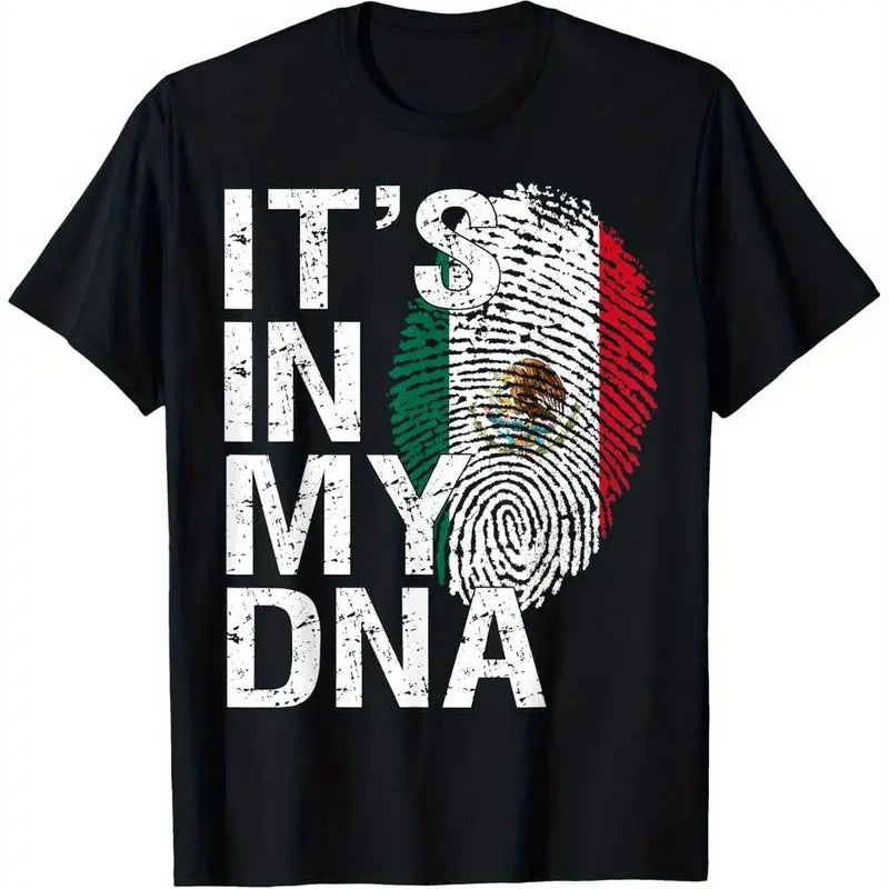 [100% Cotton]It's In My DNA Mexican Patriot Proud Hispanic Mexico Flag T-Shirt - 100% Hoodie, Sweatshirt | HypeCrazeTee.com