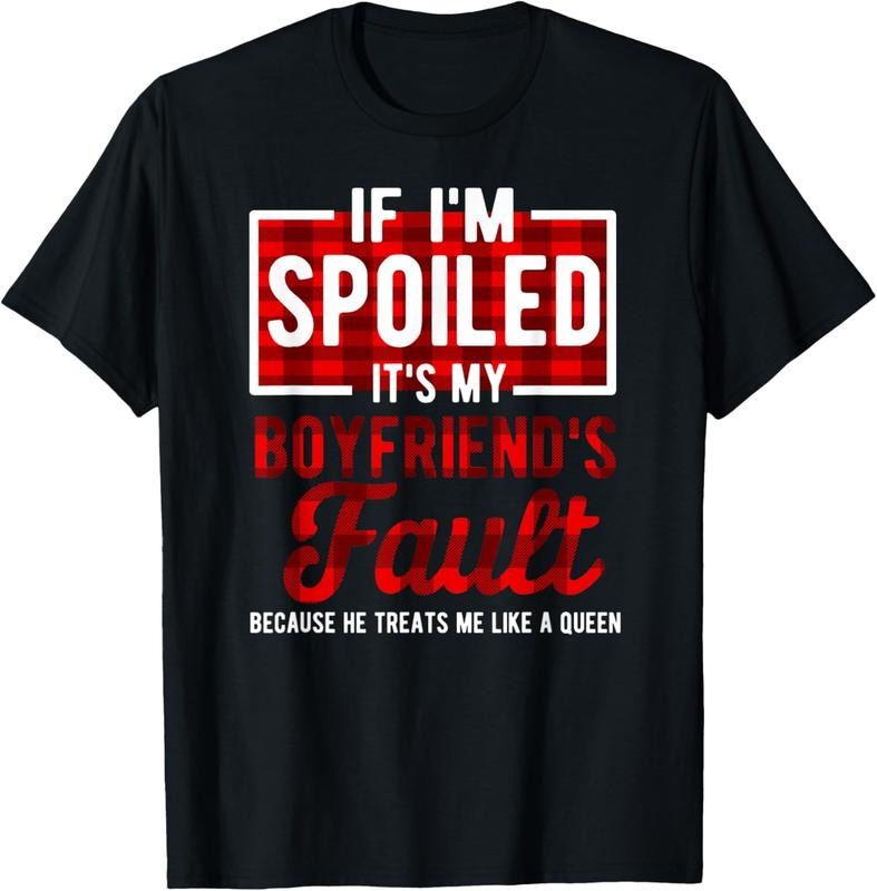 100% Cotton It's My Boyfriend's Fault Funny Girlfriend Joke T-Shirt Hoodie, Sweatshirt | HypeCrazeTee.com