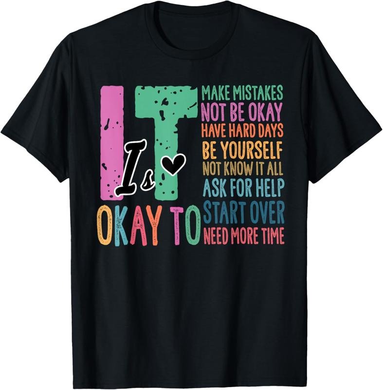 100% Cotton It's OK To Make Mistakes Not Know It All Mental Health T-Shirt Hoodie, Sweatshirt | HypeCrazeTee.com