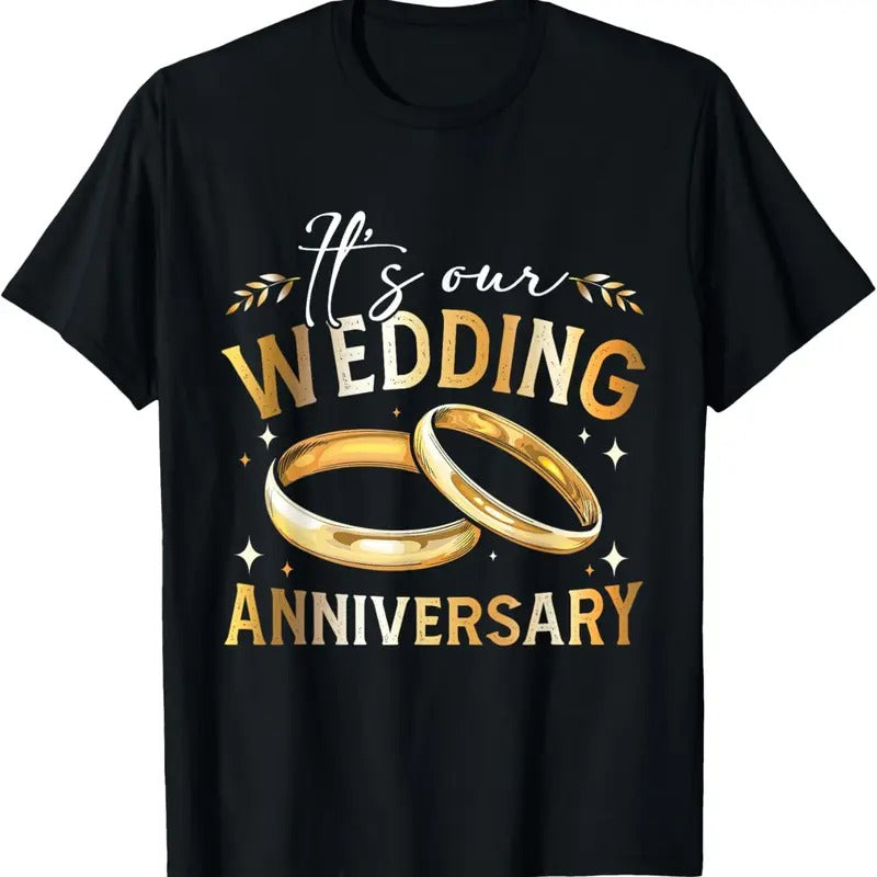 100% Cotton It's Our Wedding Anniversary Happy Wedding Just Married T-Shirt Hoodie, Sweatshirt | HypeCrazeTee.com