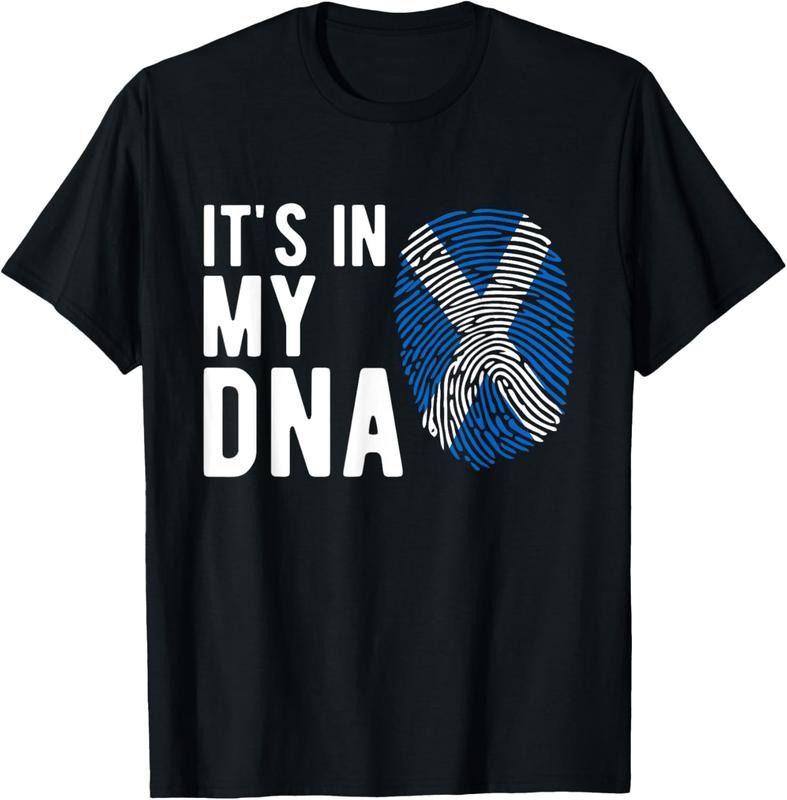 100% Cotton It's in my DNA Scotland Flag Scottish Gift T-Shirt Hoodie, Sweatshirt | HypeCrazeTee.com