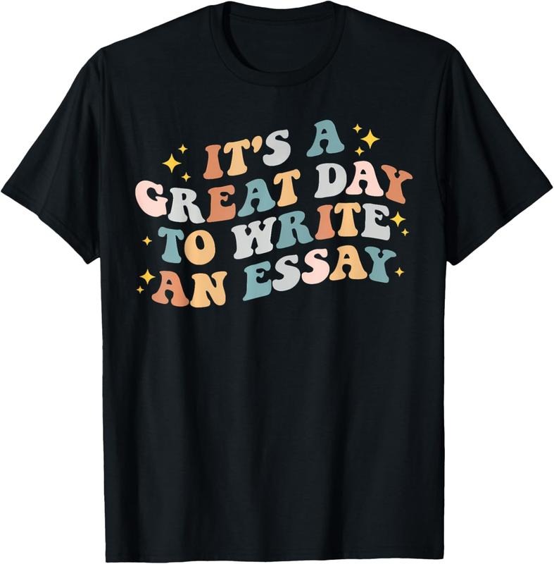 100% Cotton Its A Good Day To Write An Essay English Teacher Groovy T-Shirt Hoodie, Sweatshirt | HypeCrazeTee.com