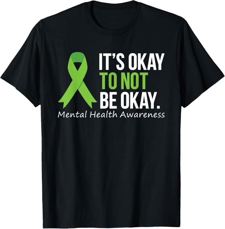 100% Cotton Its Okay To Not Be Okay Shirt Mental Health Awareness Ribbon T-Shirt Hoodie, Sweatshirt | HypeCrazeTee.com