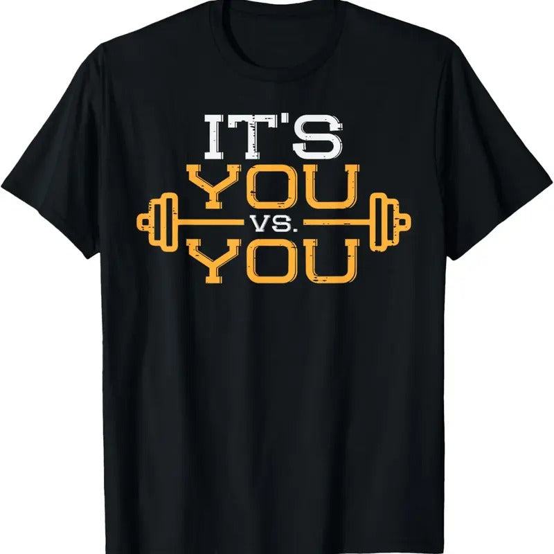 100% Cotton Its Vs You Workout Gym Workout Motivation Fitness Men Women T-Shirt Hoodie, Sweatshirt | HypeCrazeTee.com