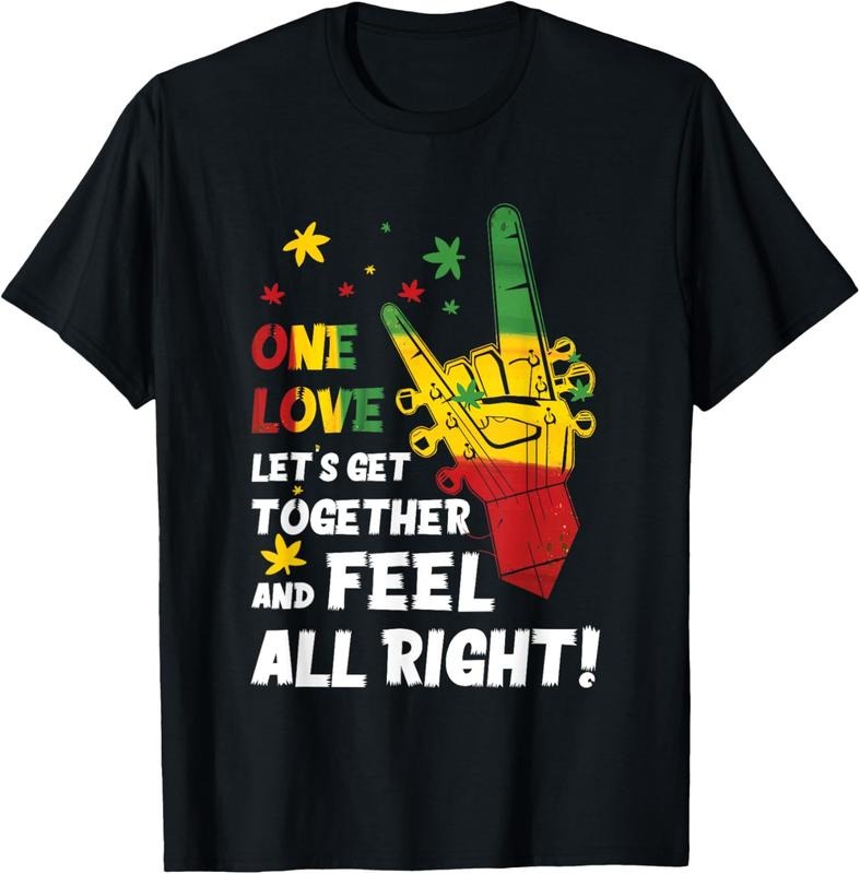 100% Cotton Jamaica 1 Love Reggae Caribbean Together & Feel Alright T-Shirt Hoodie, Sweatshirt | HypeCrazeTee.com