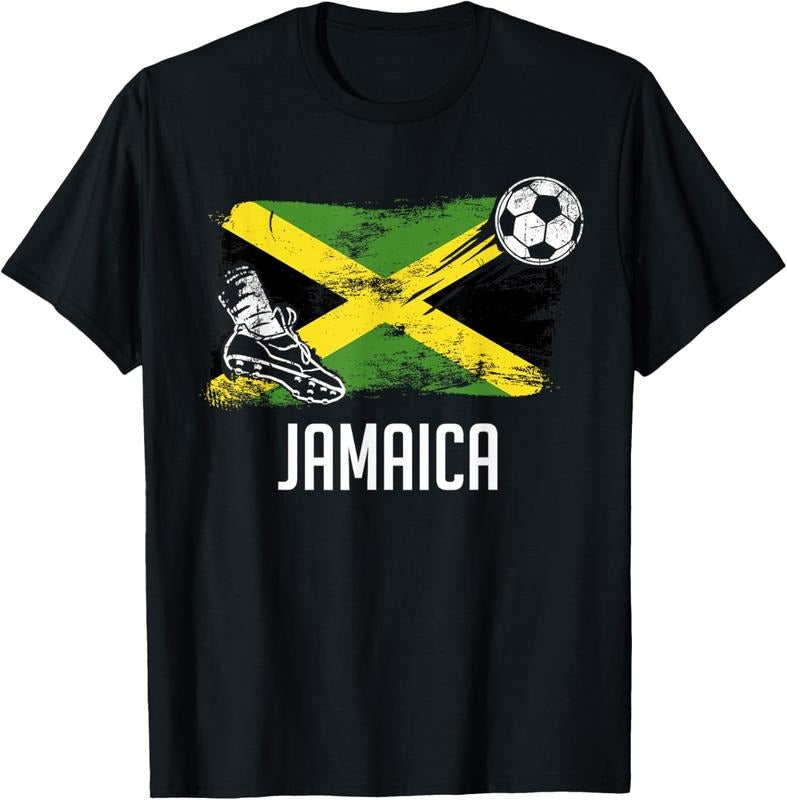 100% Cotton Jamaica Flag Jersey Jamaican Soccer Team Jamaican T-Shirt Hoodie, Sweatshirt | HypeCrazeTee.com