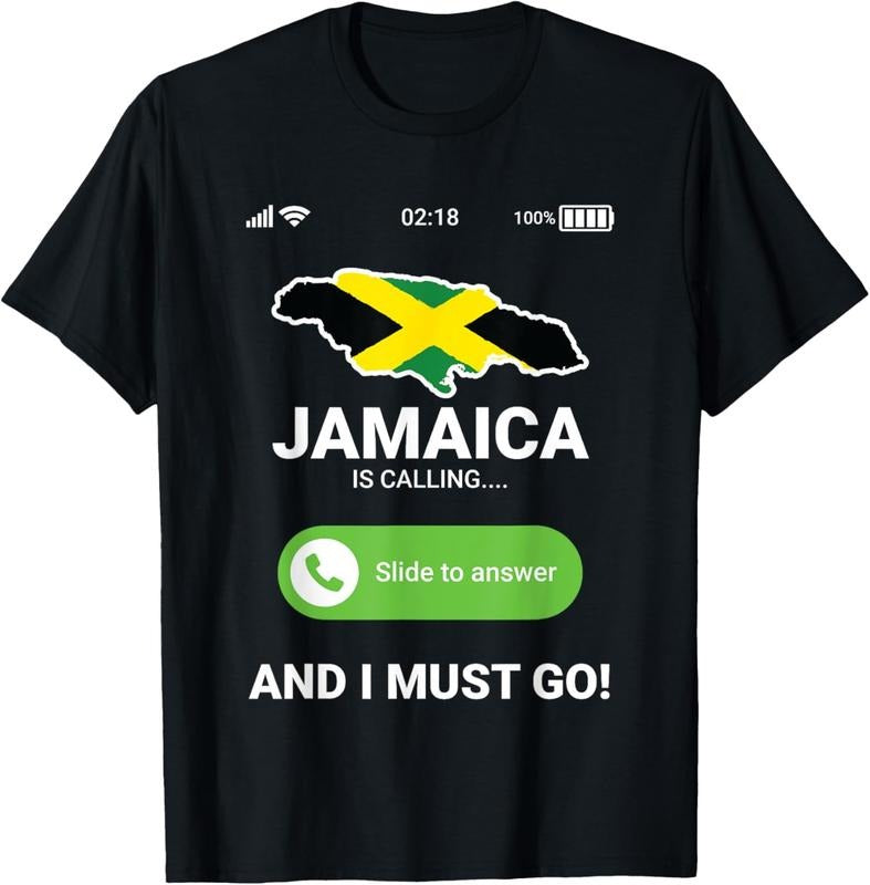 100% Cotton Jamaica Is Calling And I Must Go Bound Jamaican Flag Travel T-Shirt Hoodie, Sweatshirt | HypeCrazeTee.com