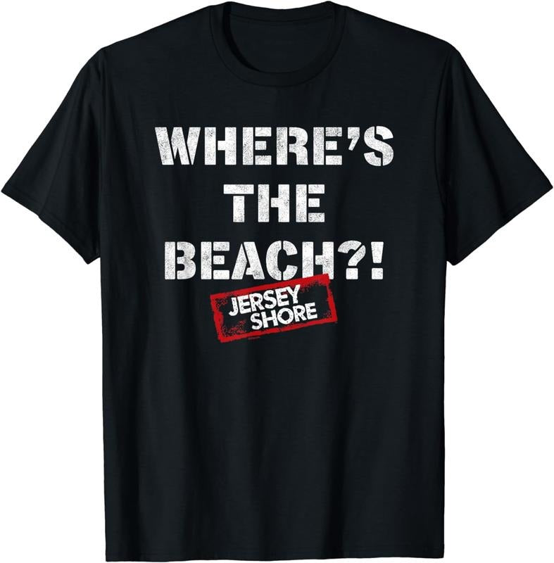 [100% Cotton]Jersey Shore - Where's The Beach T-Shirt Hoodie, Sweatshirt | HypeCrazeTee.com