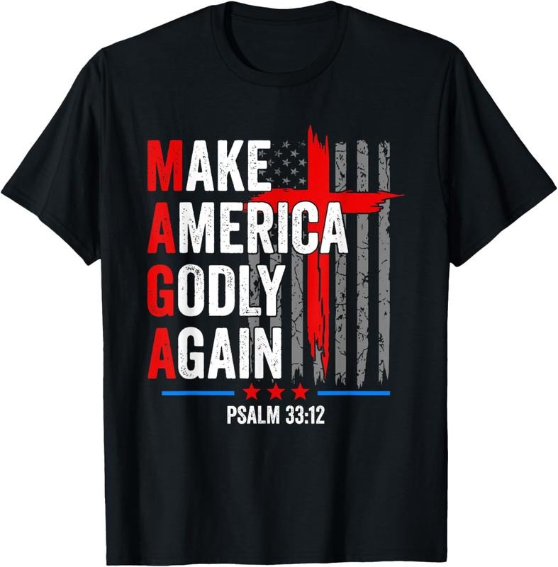 100% Cotton Jesus Make America Godly Again Psalm 33 12 Patriot Christian T-Shirt Hoodie, Sweatshirt | HypeCrazeTee.com