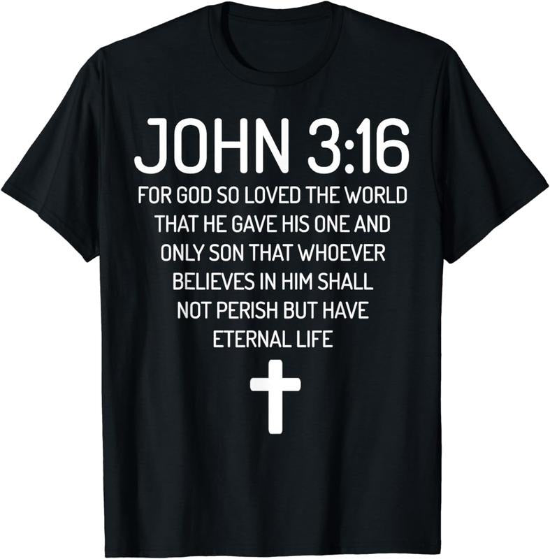 [100% Cotton]John 3:16 Bible Verse Scripture Christian God Loves T-Shirts, Hoodie, Sweatshirt