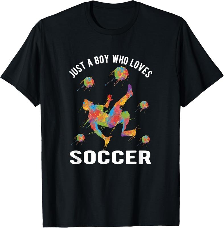 100% Cotton Just A Boy Who Loves Soccer T-Shirt Hoodie, Sweatshirt | HypeCrazeTee.com