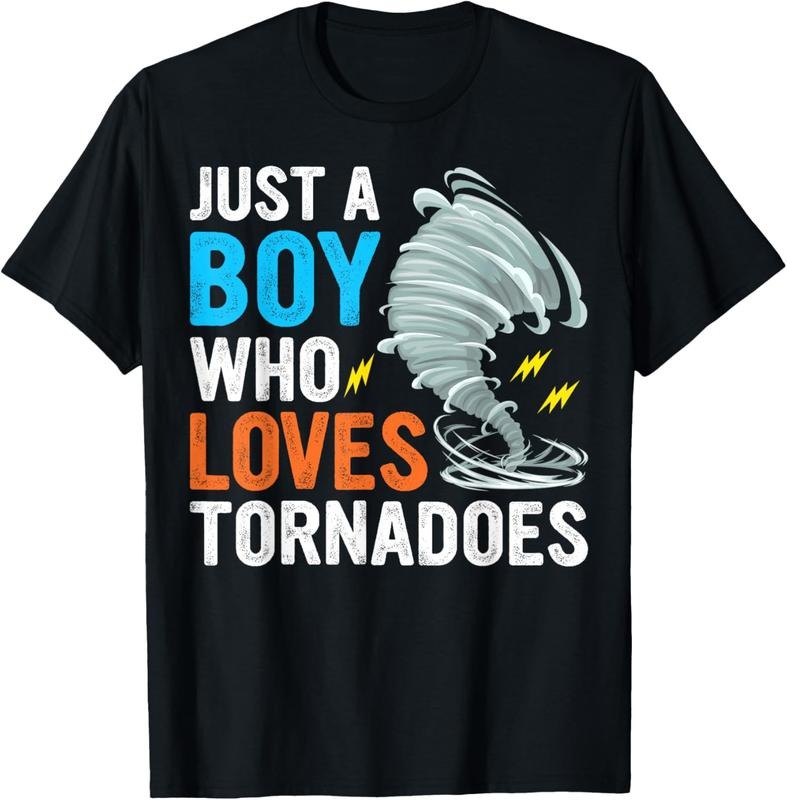 100% Cotton Just A Boy Who Loves Tornadoes Boys Storm Weather Chaser T-Shirt Hoodie, Sweatshirt | HypeCrazeTee.com