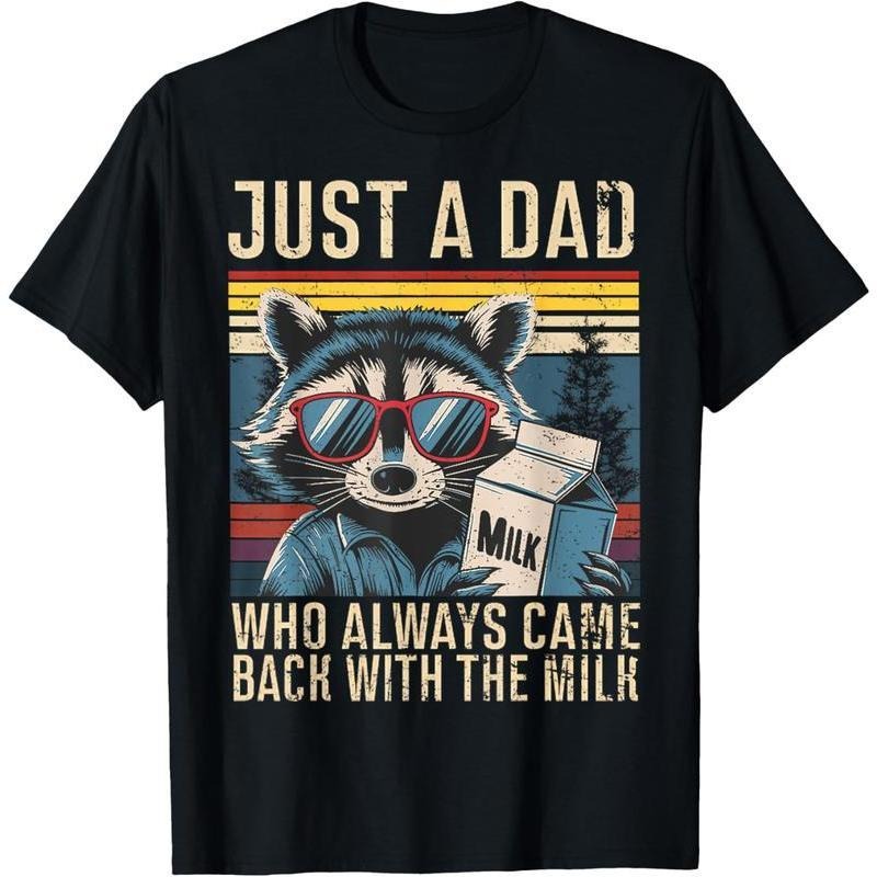 100% Cotton Just A Dad Who Always Came Back With The Milk Funny Dad T-Shirt Hoodie, Sweatshirt | HypeCrazeTee.com