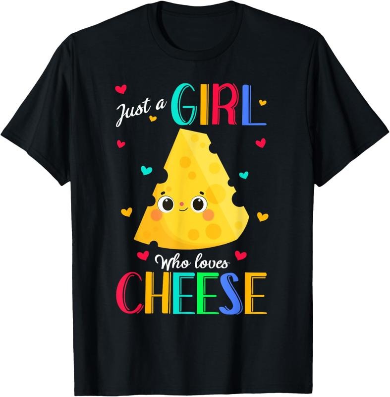 100% Cotton Just A Girl Who Loves Cheese Shirt Cheese Gift T-Shirt Hoodie, Sweatshirt | HypeCrazeTee.com